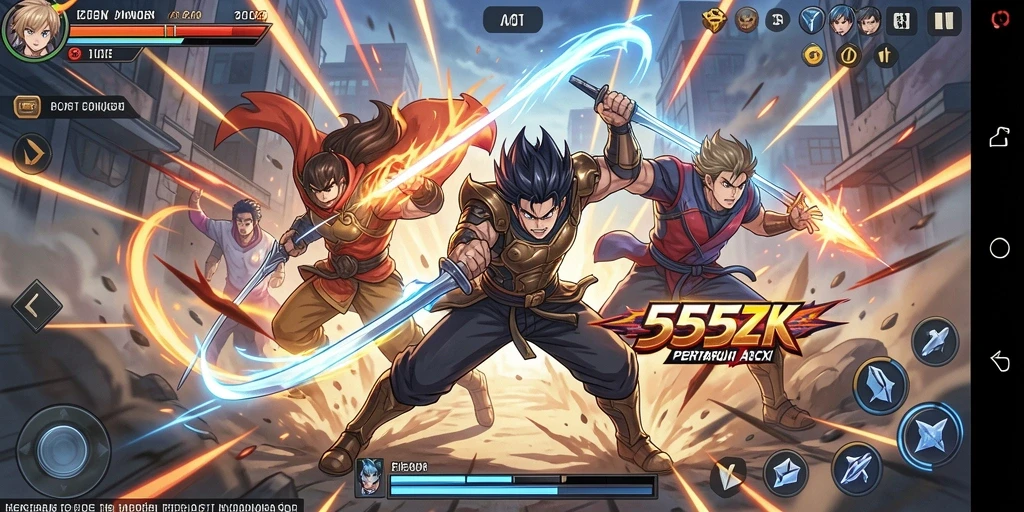 Gameplay seru dalam dunia anime penuh karakter menarik.