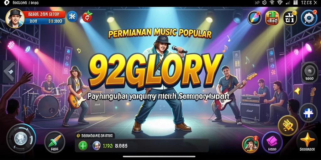 Screenshot gameplay yang menggambarkan keseruan bermain musik.