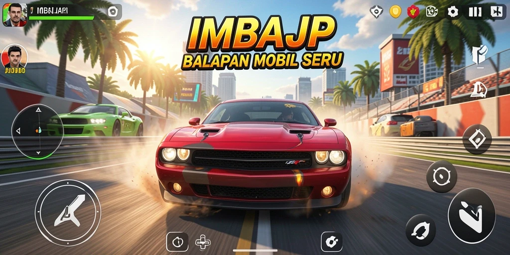 Gameplay balapan IMBAJP yang memukau dan mendebarkan.