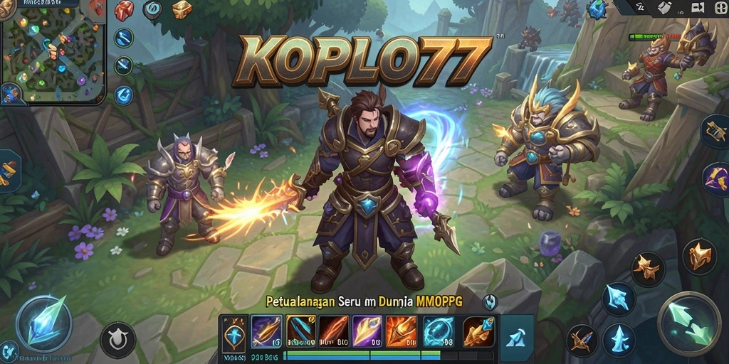 Tampilan gameplay KOPLO77 yang seru dan mendetail dalam dunia MMORPG.