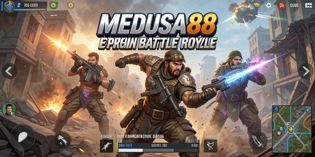 Tangkapan layar menampilkan momen pertarungan seru dalam MEDUSA88.