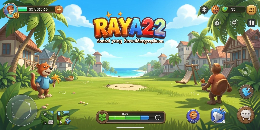 Screenshot utama menampilkan gameplay seru di RAYA22.