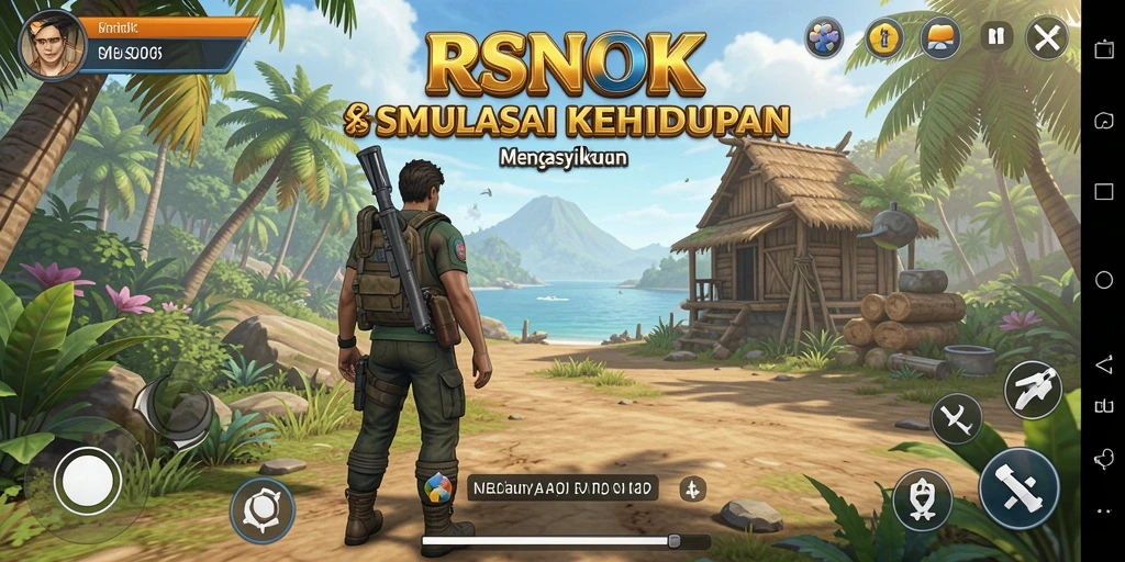 Tampilan gameplay menakjubkan dari <strong>RSNOK</strong> yang memperlihatkan simulasi kehidupan yang mendetail.
