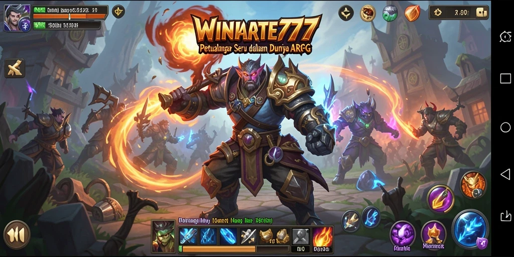Tampilan gameplay epic dari petualangan ARPG WINRATE777.